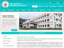 Tablet Screenshot of emscollegeofparamedical.com